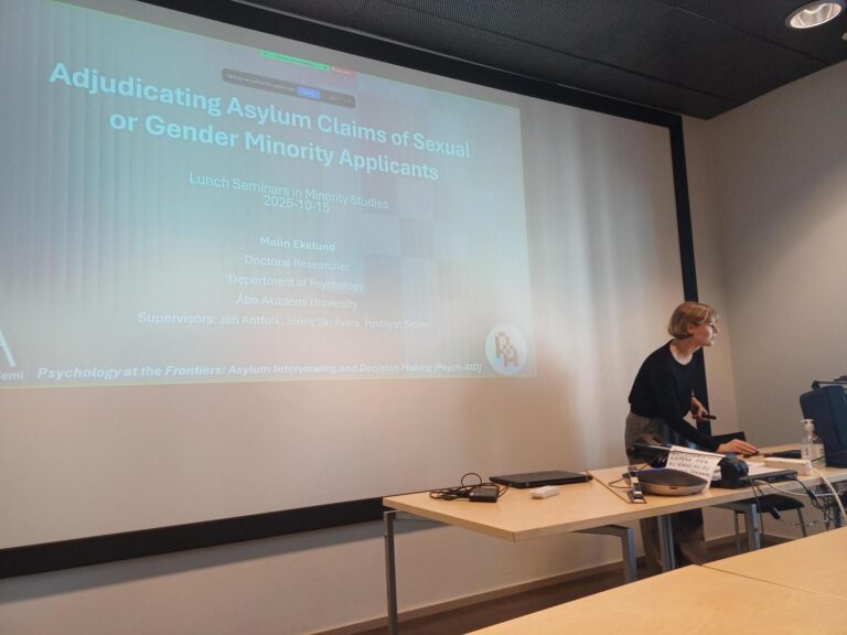 Psych-AID Presentation at Åbo Akademi Lunch Seminars in Minority Studies